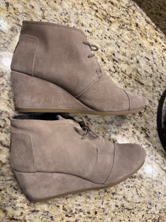 Toms Shoes - Toms Chestnut Suede Ankle Booties